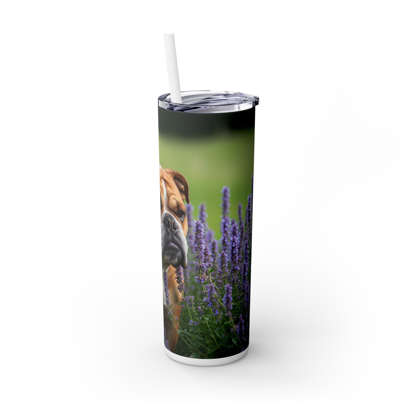British Bulldog Tumbler with Straw, 20oz