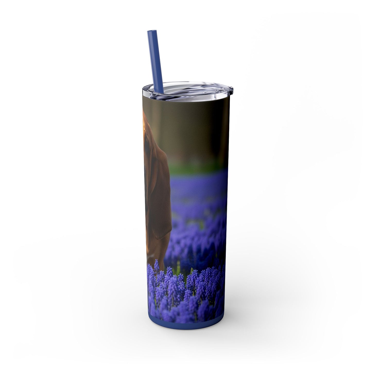 Bloodhound Skinny Tumbler with Straw, 20oz