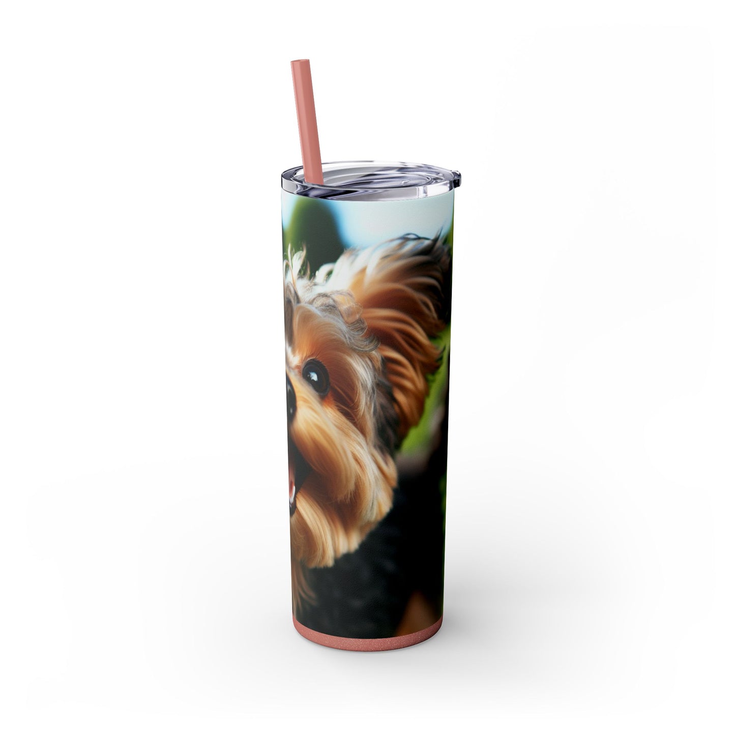Yorkiepoo Tumbler with Straw, 20oz
