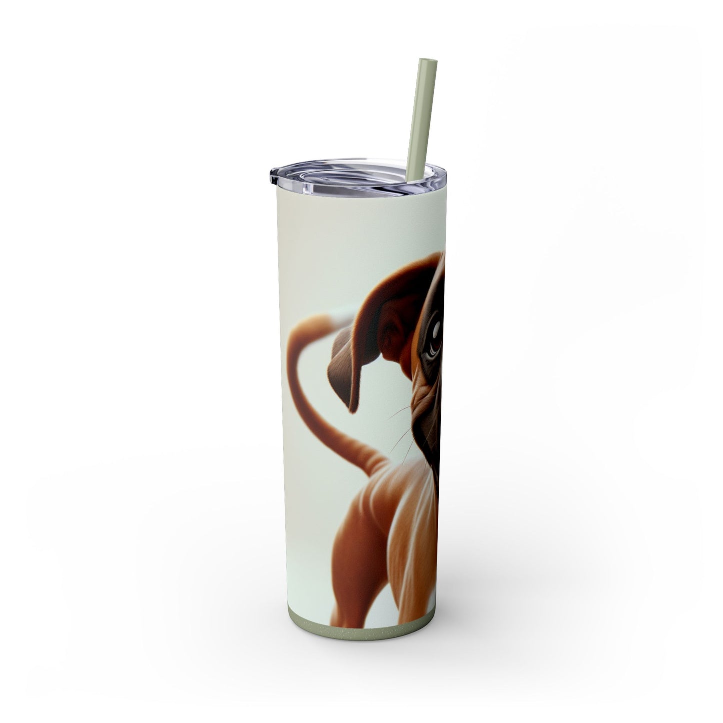 Boxer Skinny Tumbler with Straw, 20oz