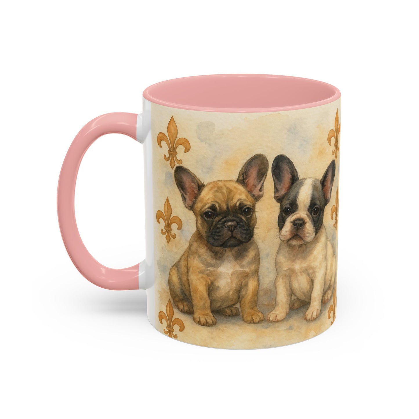 French Bulldog puppies Accent Coffee Mug - Perfect Gift for Dog Lovers