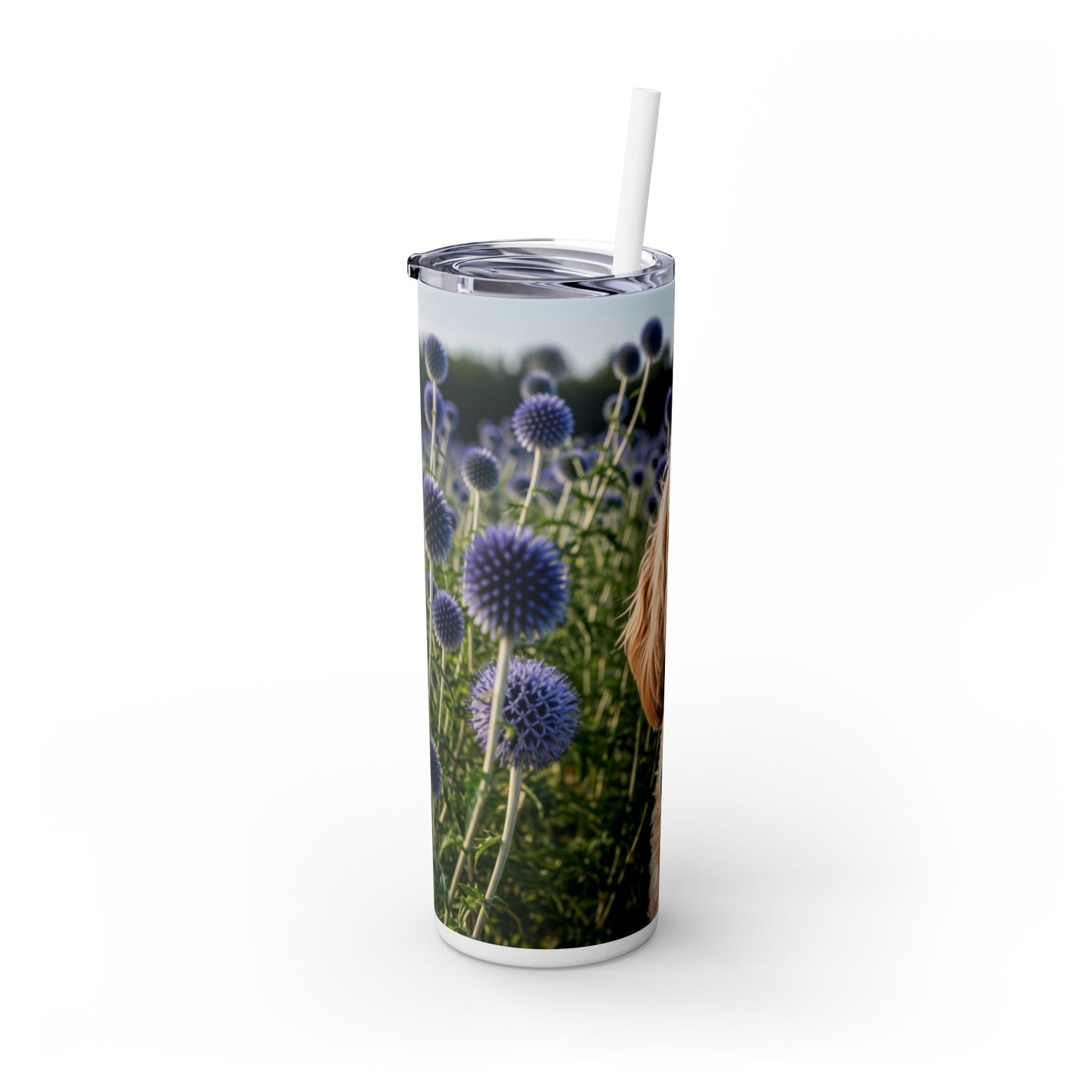 Spoodle Skinny Tumbler with Straw, 20oz