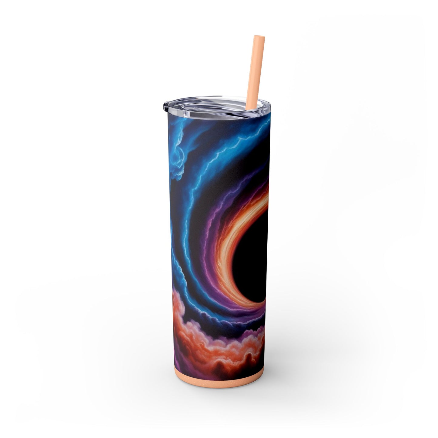 Optical Illusion Skinny Tumbler with Straw, 20oz