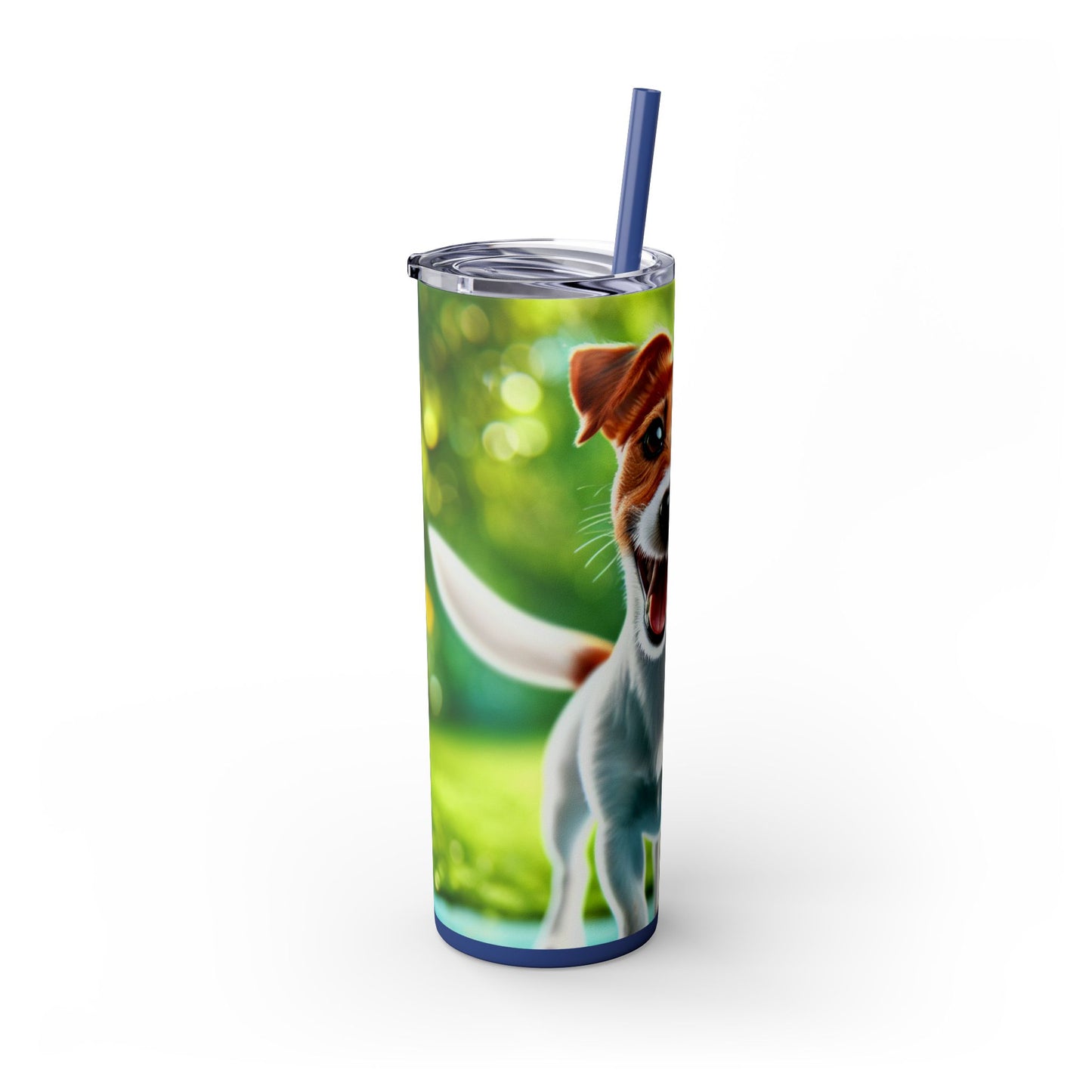 Jack Russell Terrier Tumbler with Straw, 20oz