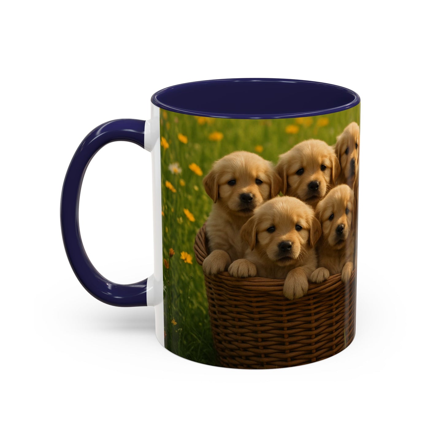 Golden Retriever puppies Accent Coffee Mug - Perfect Gift for Dog Lovers