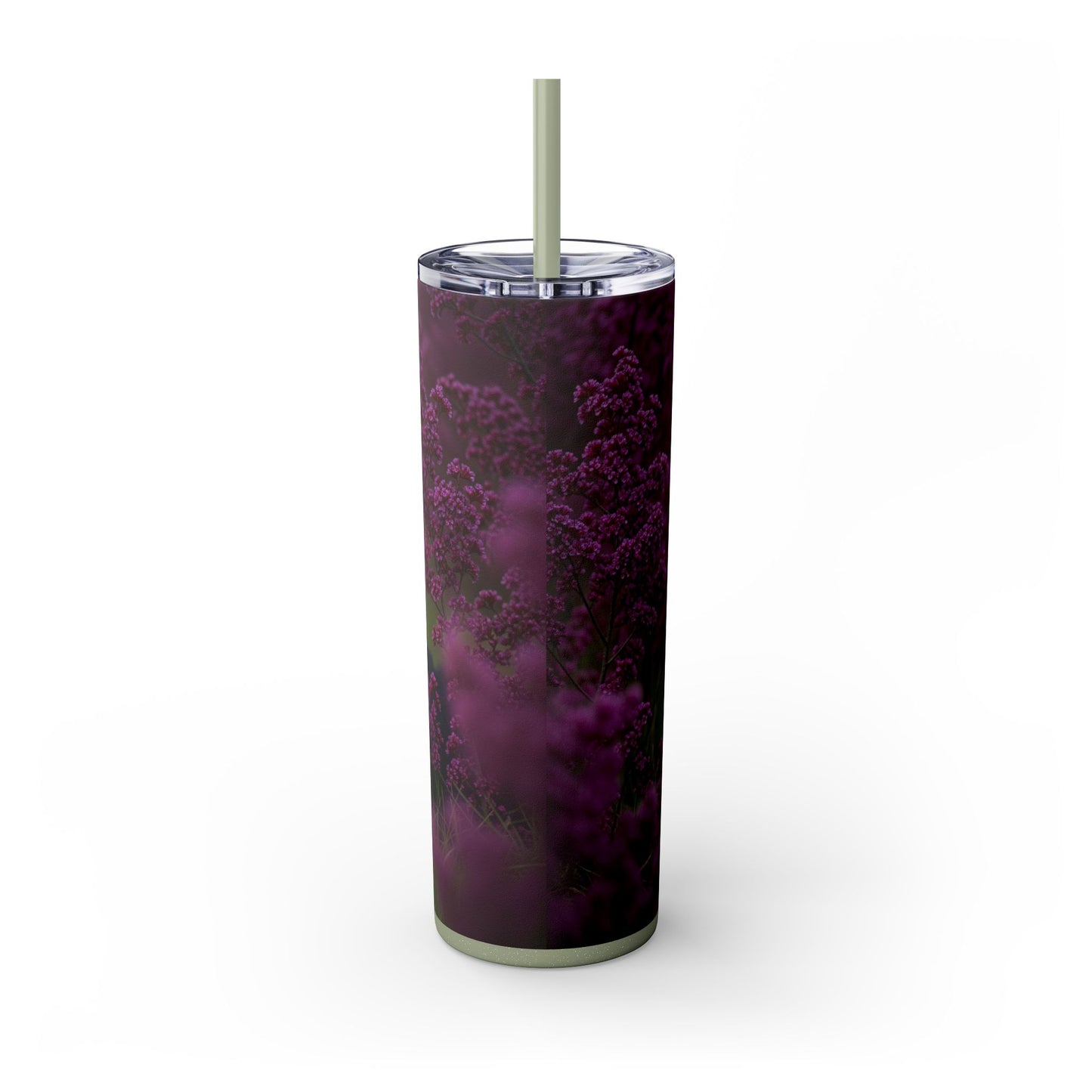 Border Collie Skinny Tumbler with Straw, 20oz