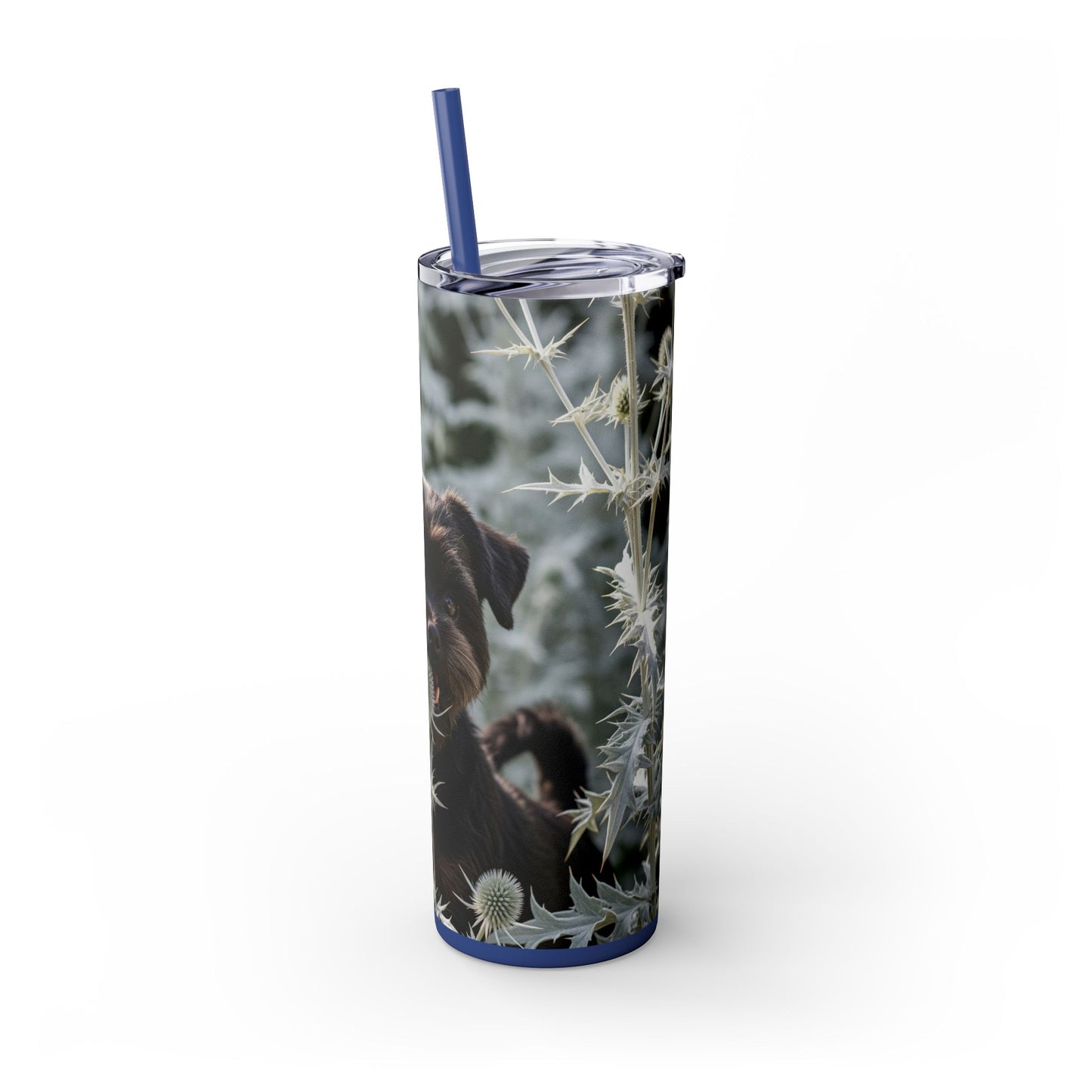 Affenpinscher Skinny Tumbler with Straw, 20oz