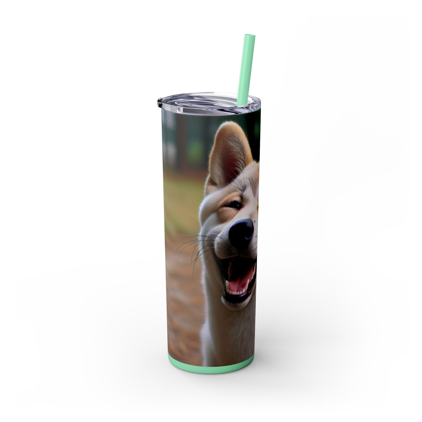 Korean Jindo Dog Tumbler with Straw, 20oz