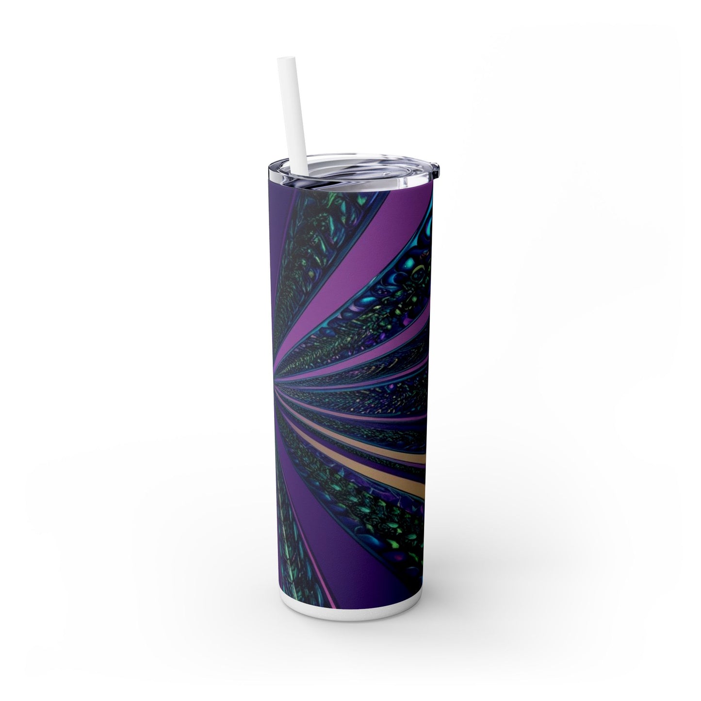 Optical Illusion Skinny Tumbler with Straw, 20oz