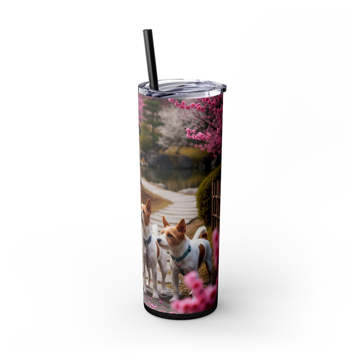 Japanese Terrier Tumbler with Straw, 20oz