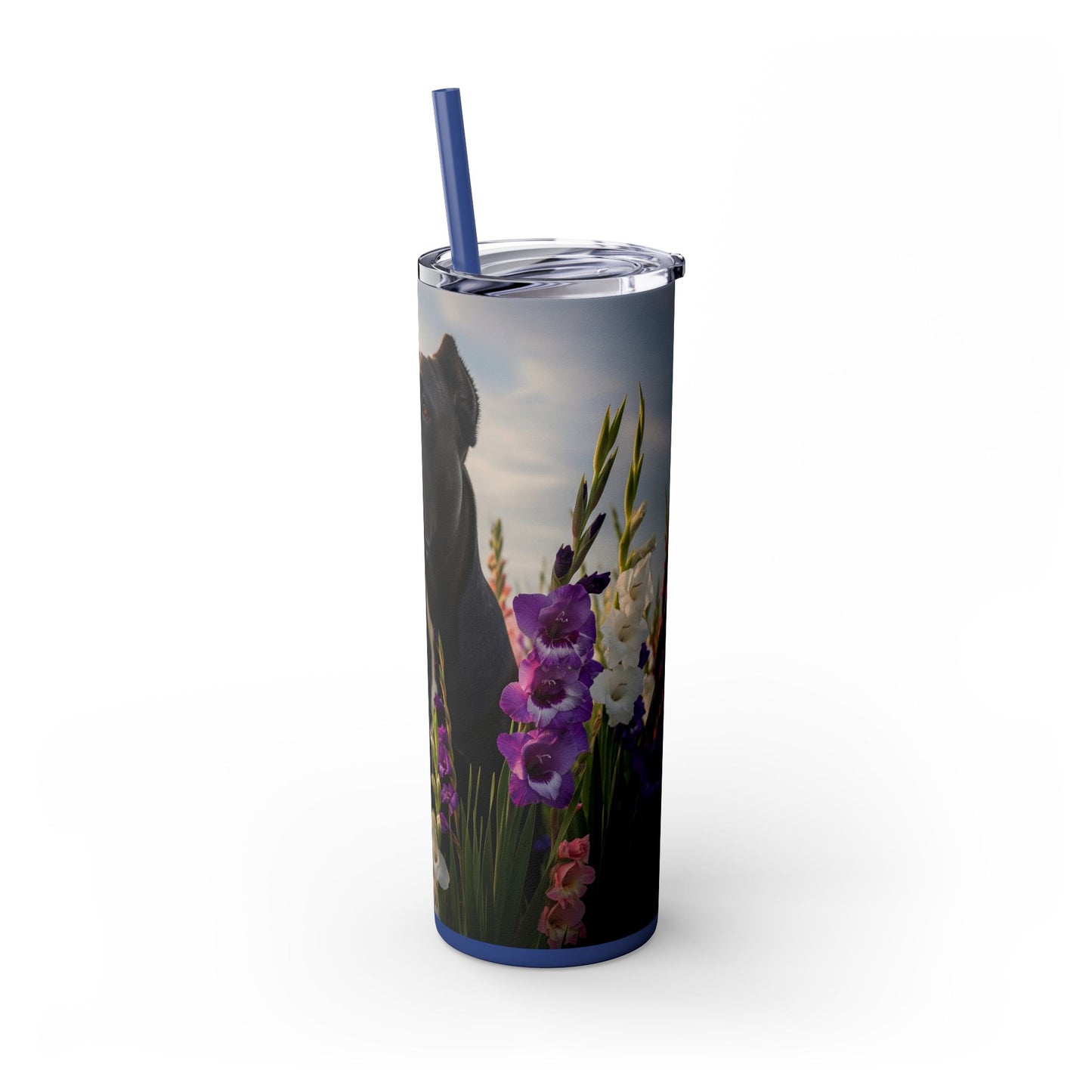 Cane Corso Skinny Tumbler with Straw, 20oz