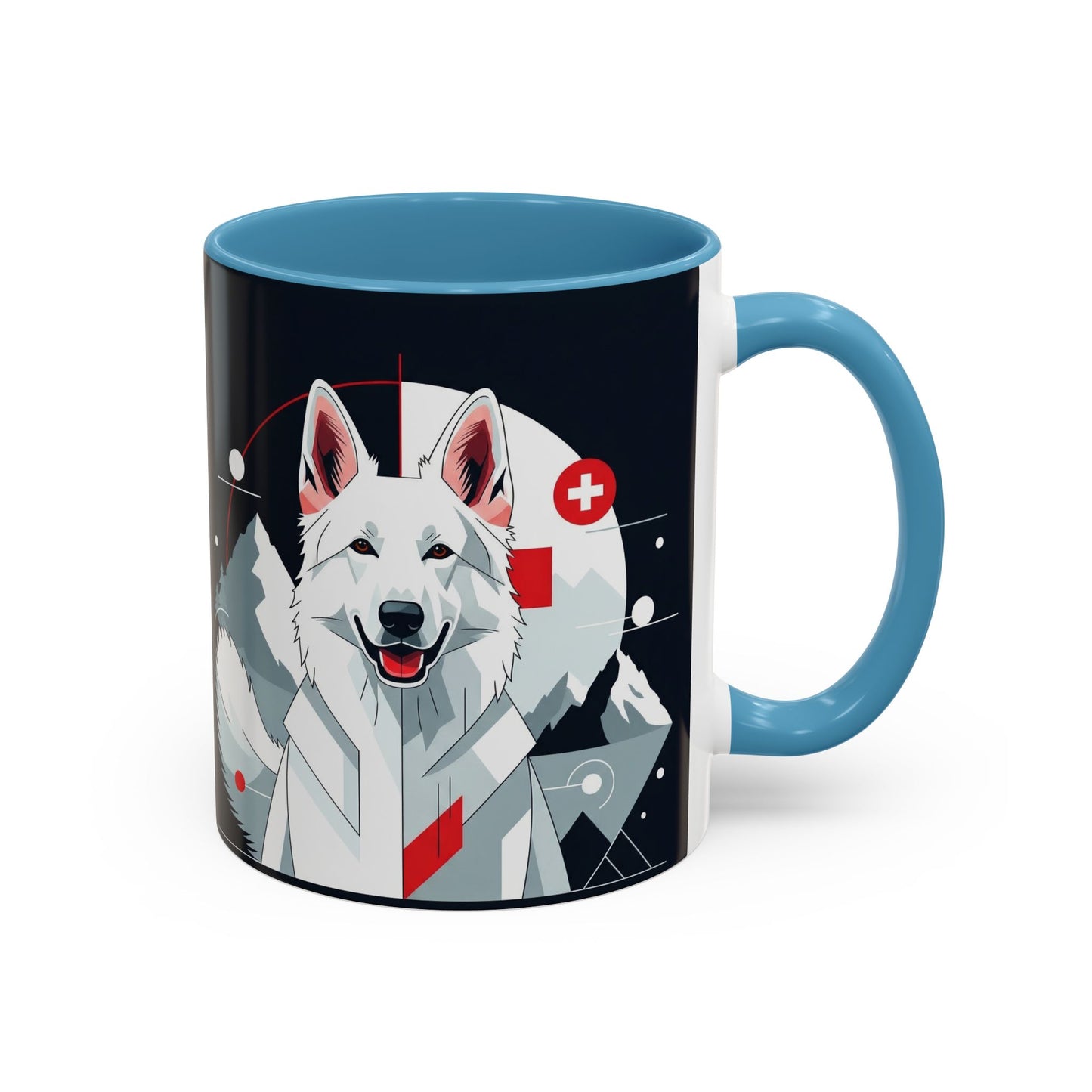 White Swiss Shepherd Dog Accent Coffee Mug - Perfect Gift for Dog Lovers