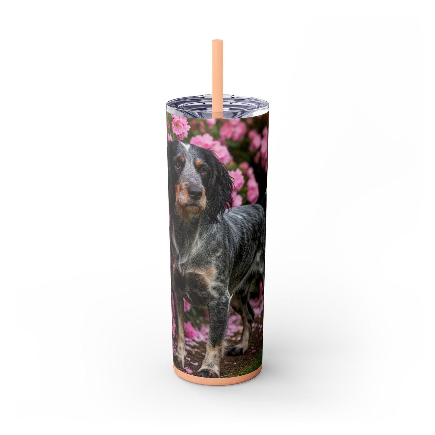 Blue Picardy Spaniel Tumbler with Straw, 20oz