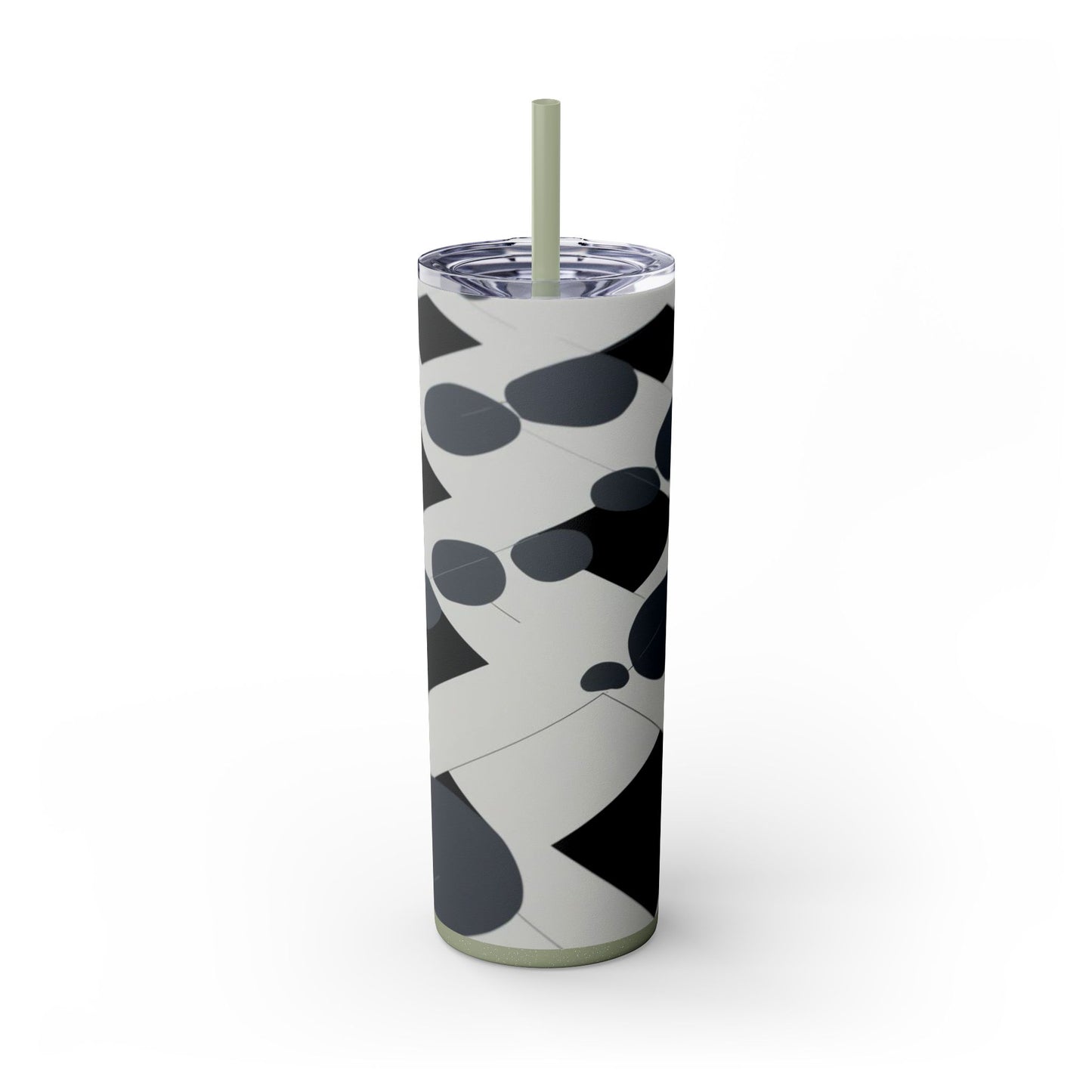 Optical Illusion Skinny Tumbler with Straw, 20oz