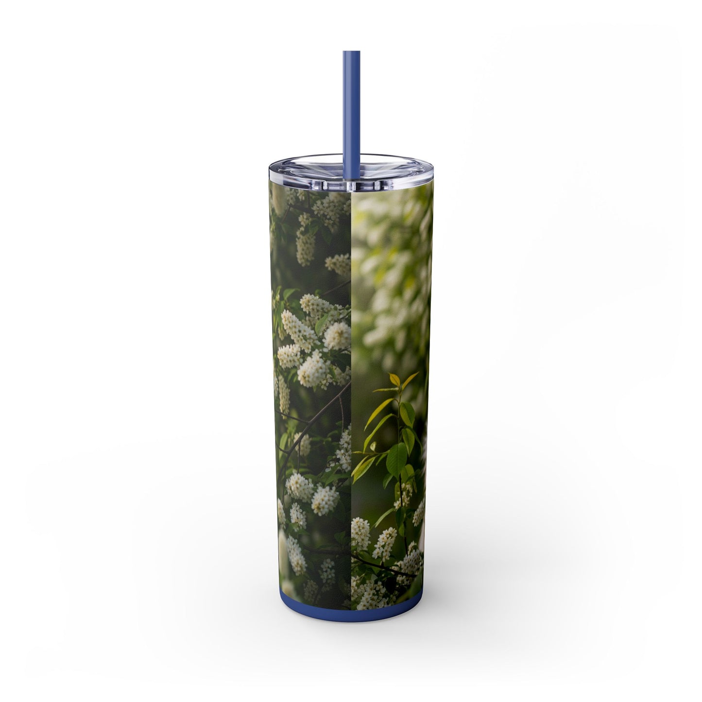 Finnish Spitz Skinny Tumbler with Straw, 20oz