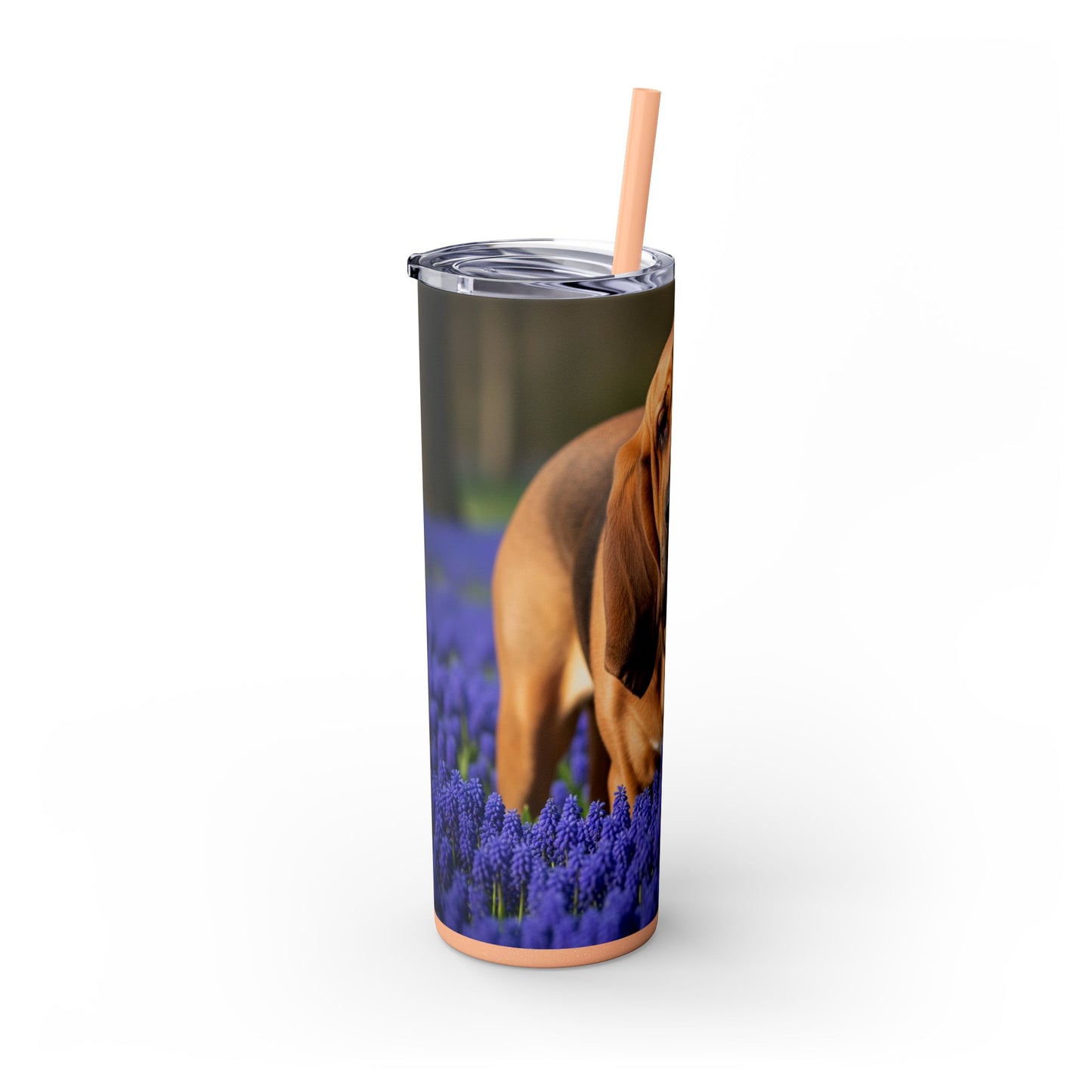 Bloodhound Skinny Tumbler with Straw, 20oz