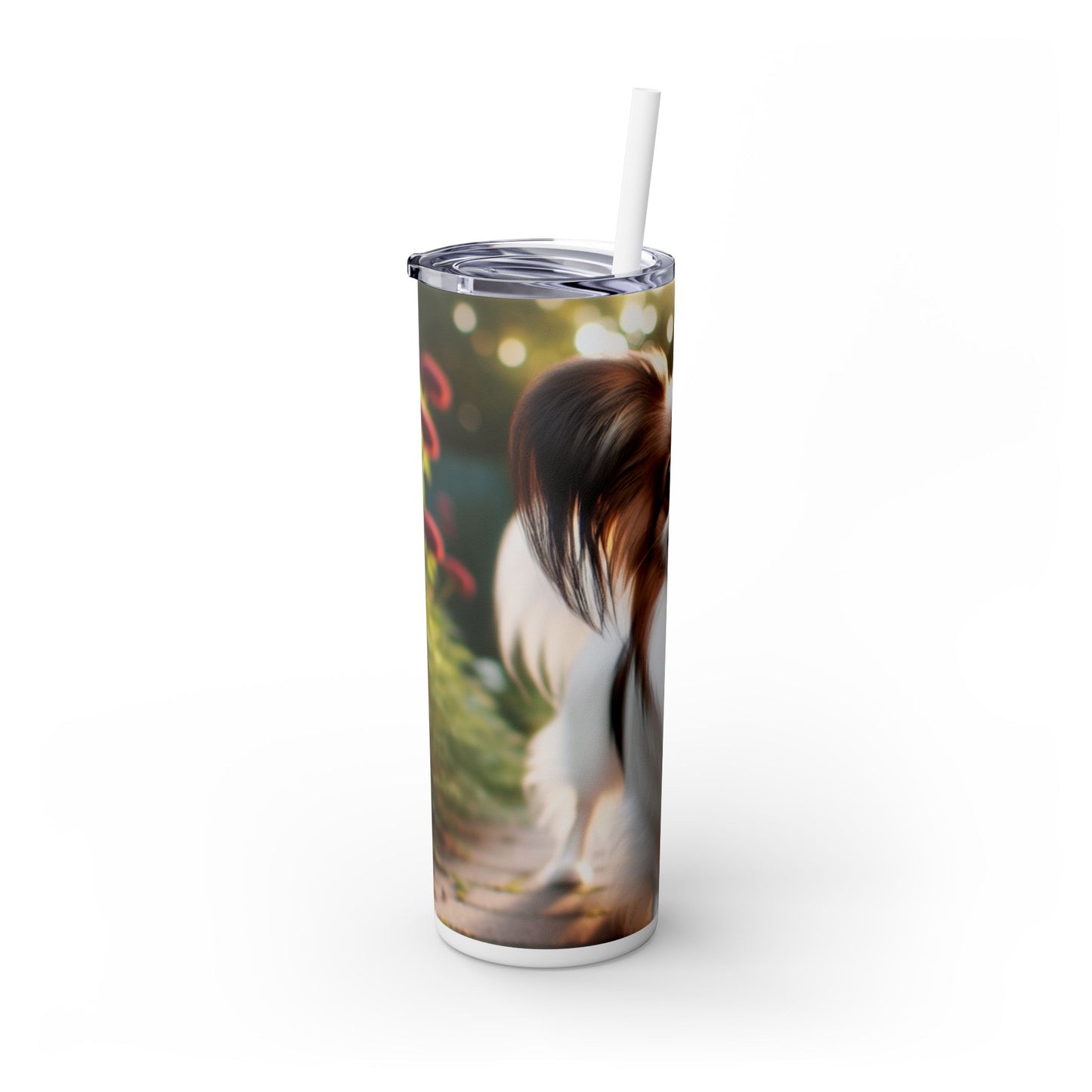 Papillon Skinny Tumbler with Straw, 20oz