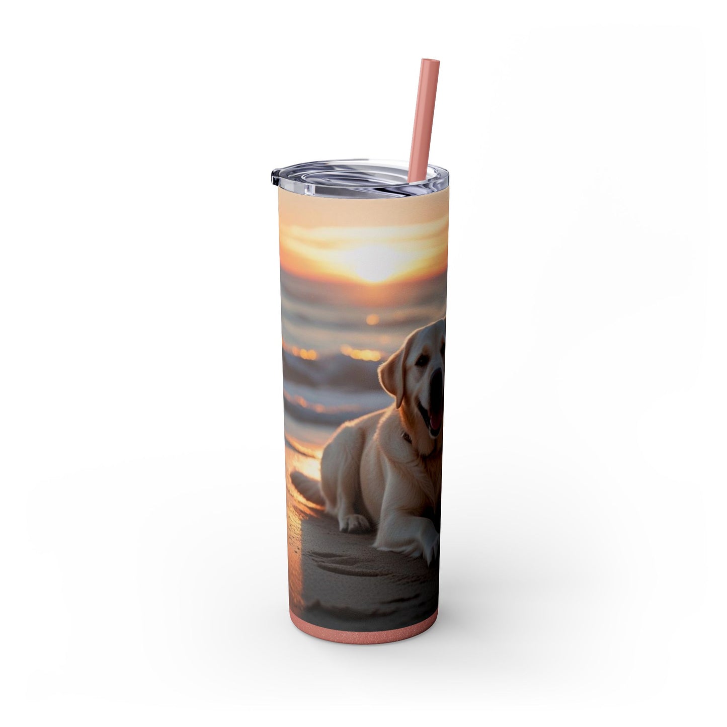 Labrador Retriever Love Skinny Tumbler with Straw, 20oz