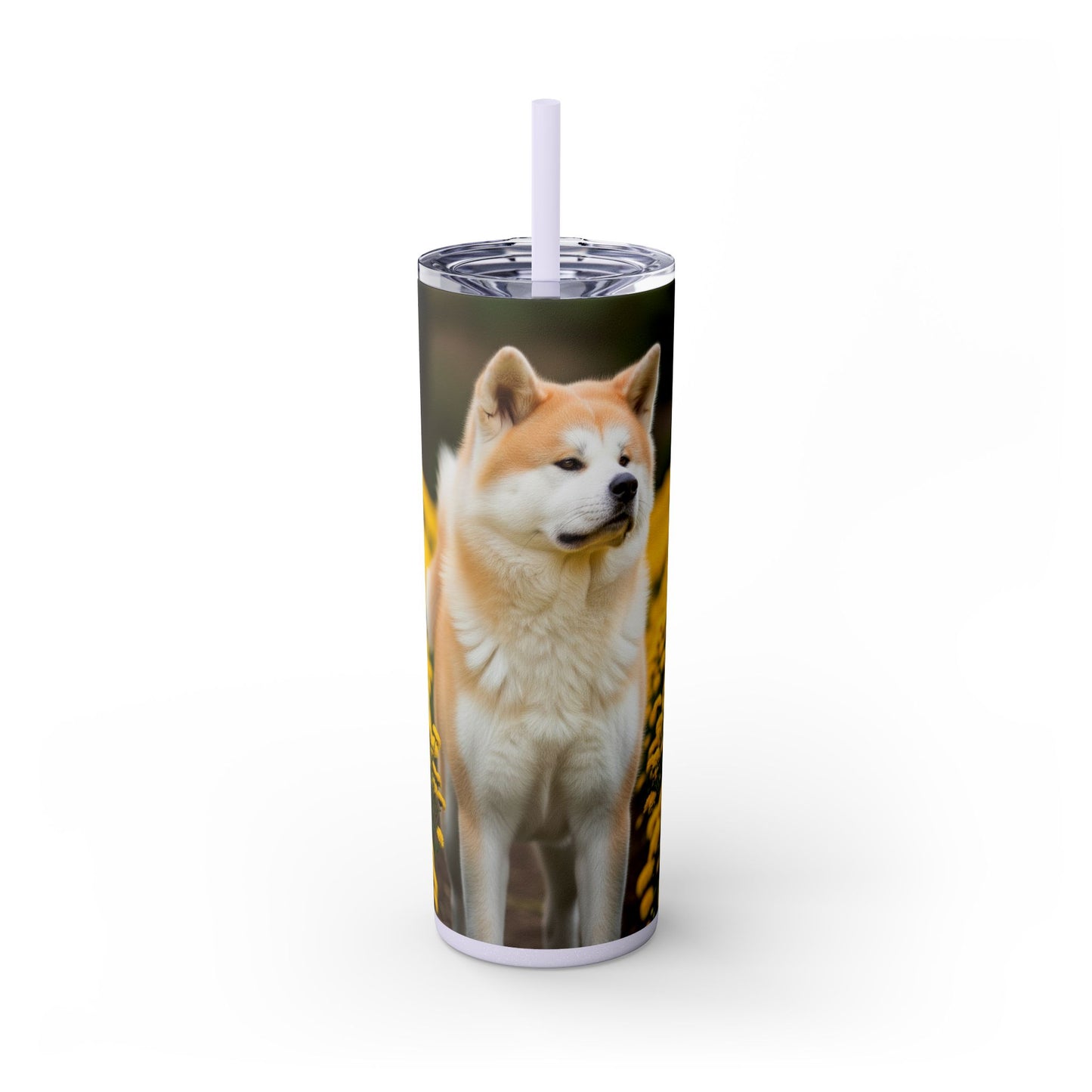 Japanese Akitainu Tumbler with Straw, 20oz