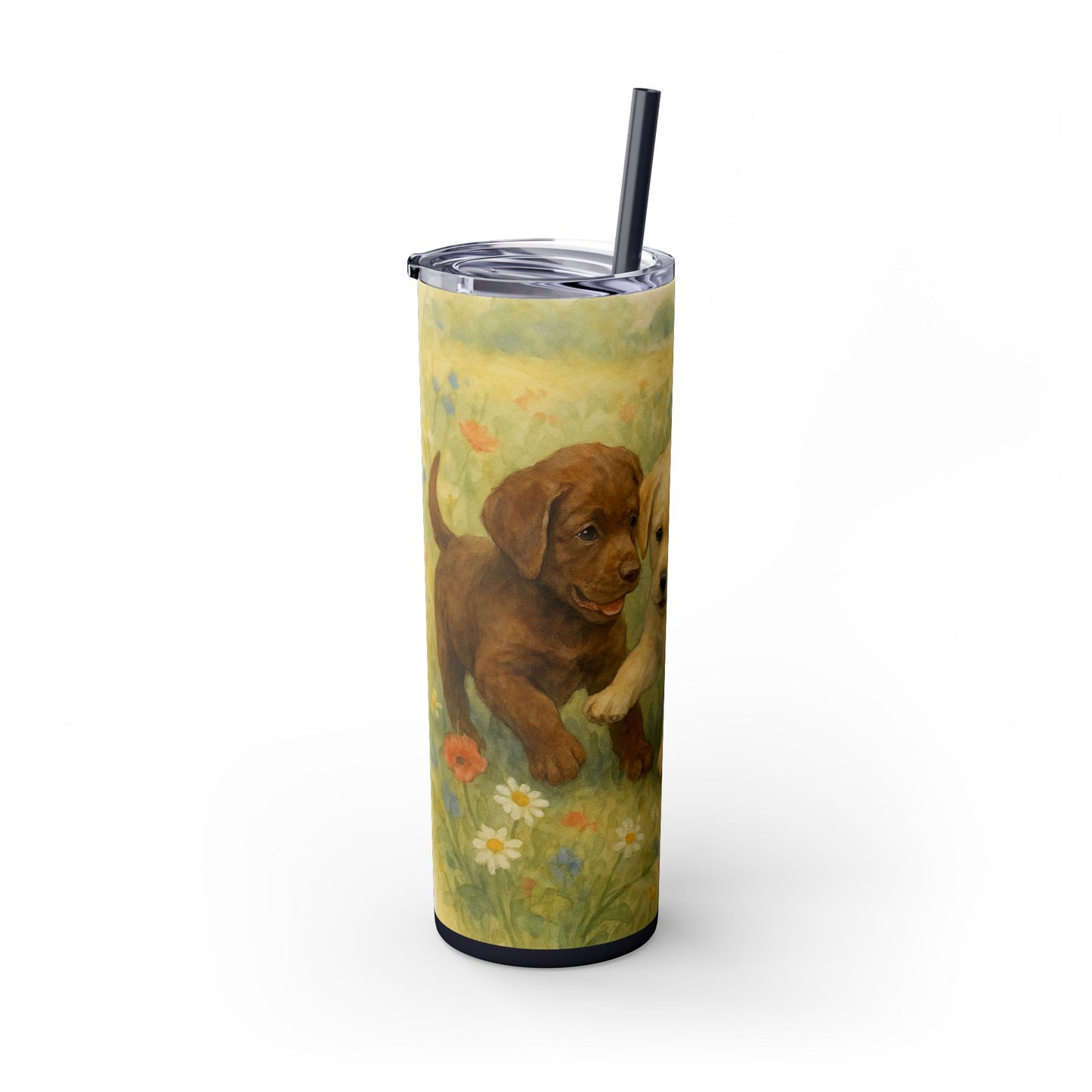 Labrador Retriever puppies Tumbler with Straw, 20oz