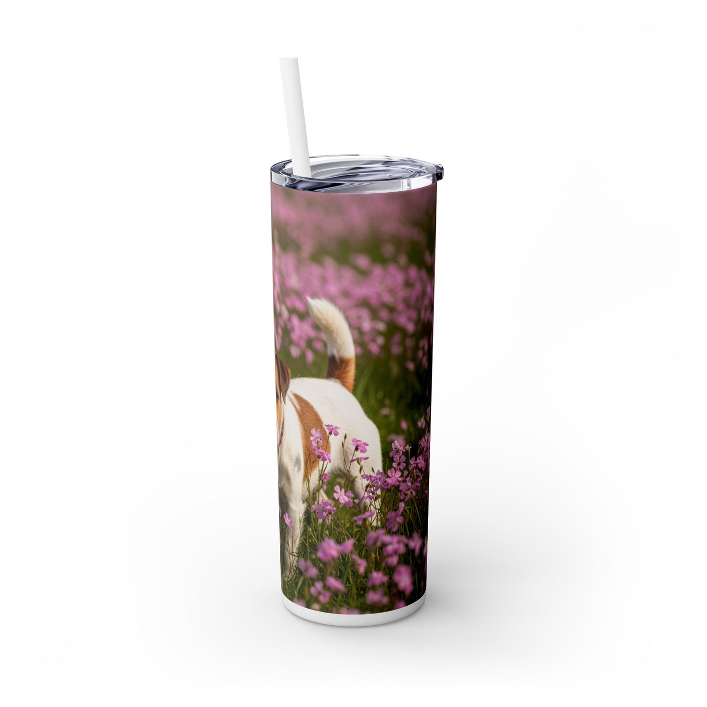 Parson Russell Terrier Skinny Tumbler with Straw, 20oz
