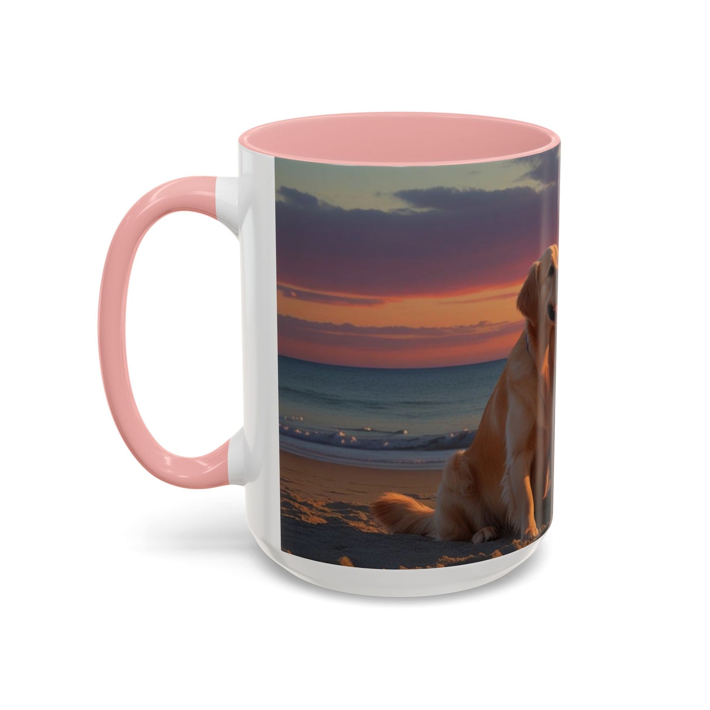 Golden Retriever Love Accent Coffee Mug - Perfect Gift for Dog Lovers