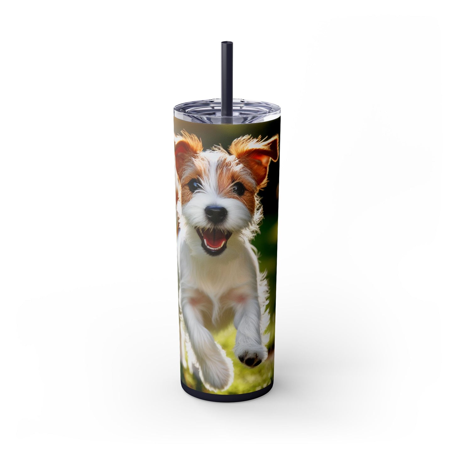 Parson Russell Terrier Skinny Tumbler with Straw, 20oz