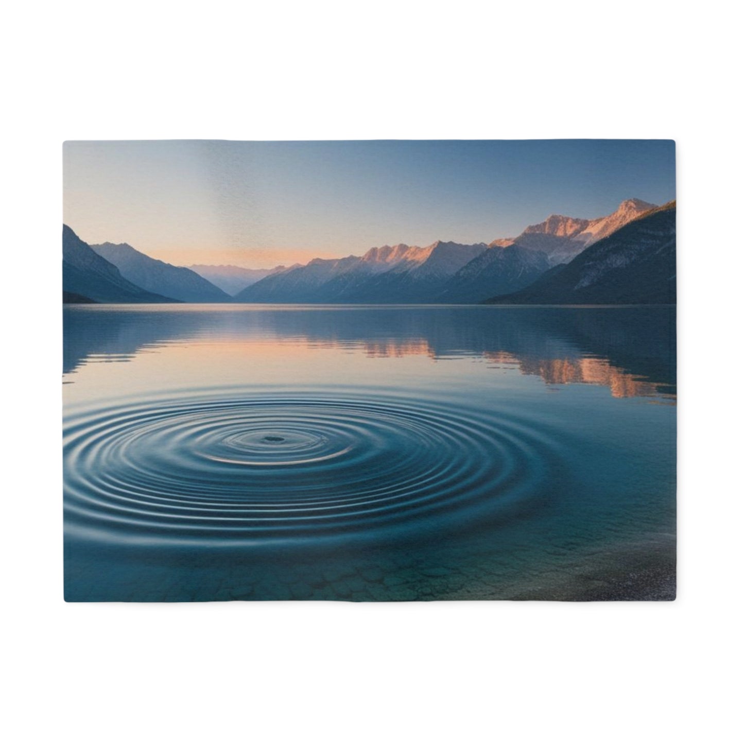 Ripple in a Mountain Lake Sweatshirt Blanket