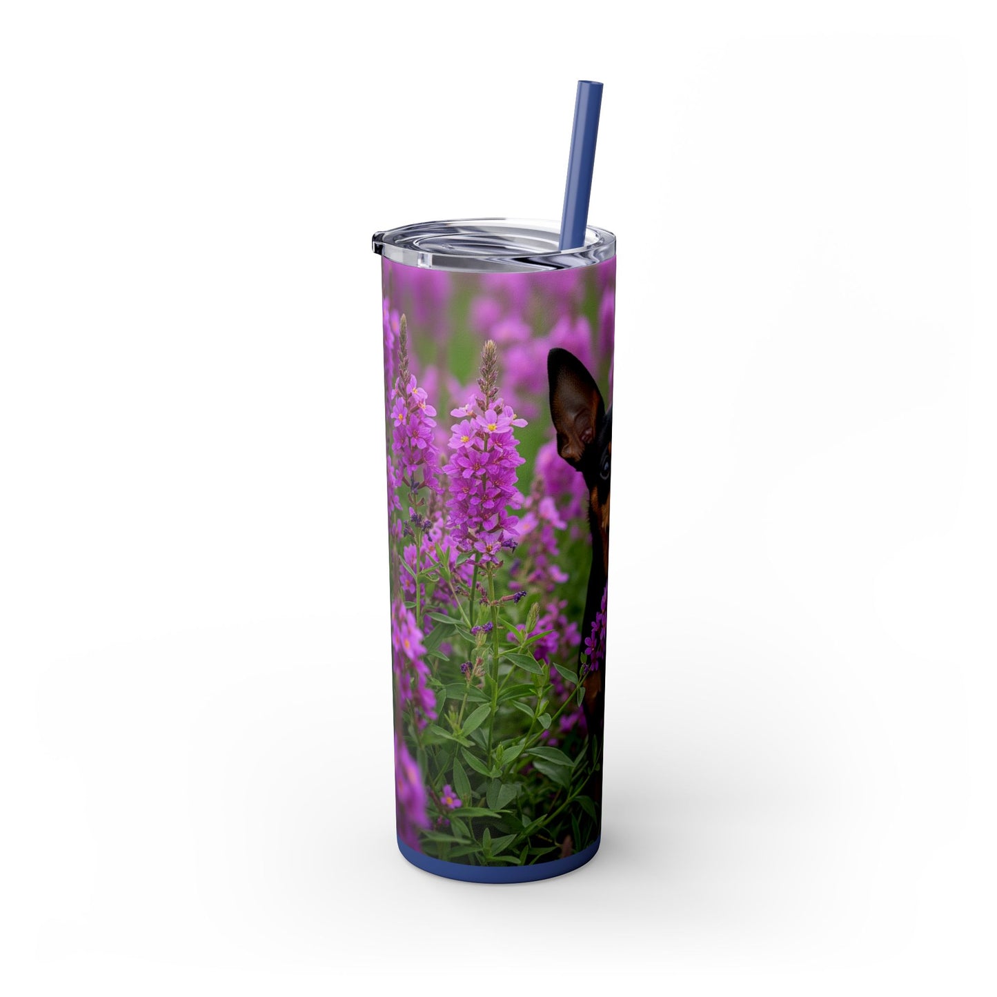 English Toy Terrier Tumbler with Straw, 20oz