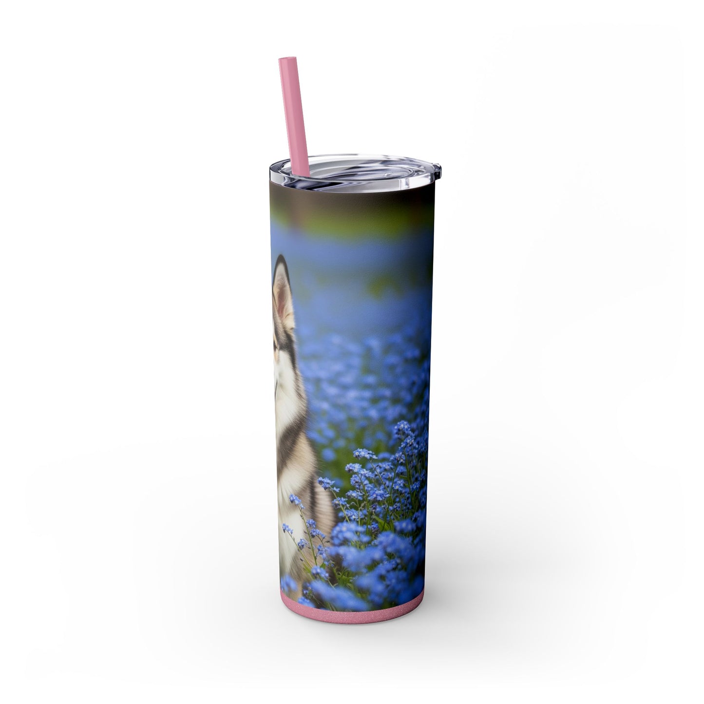 Alaskan Klee Kai Skinny Tumbler with Straw, 20oz