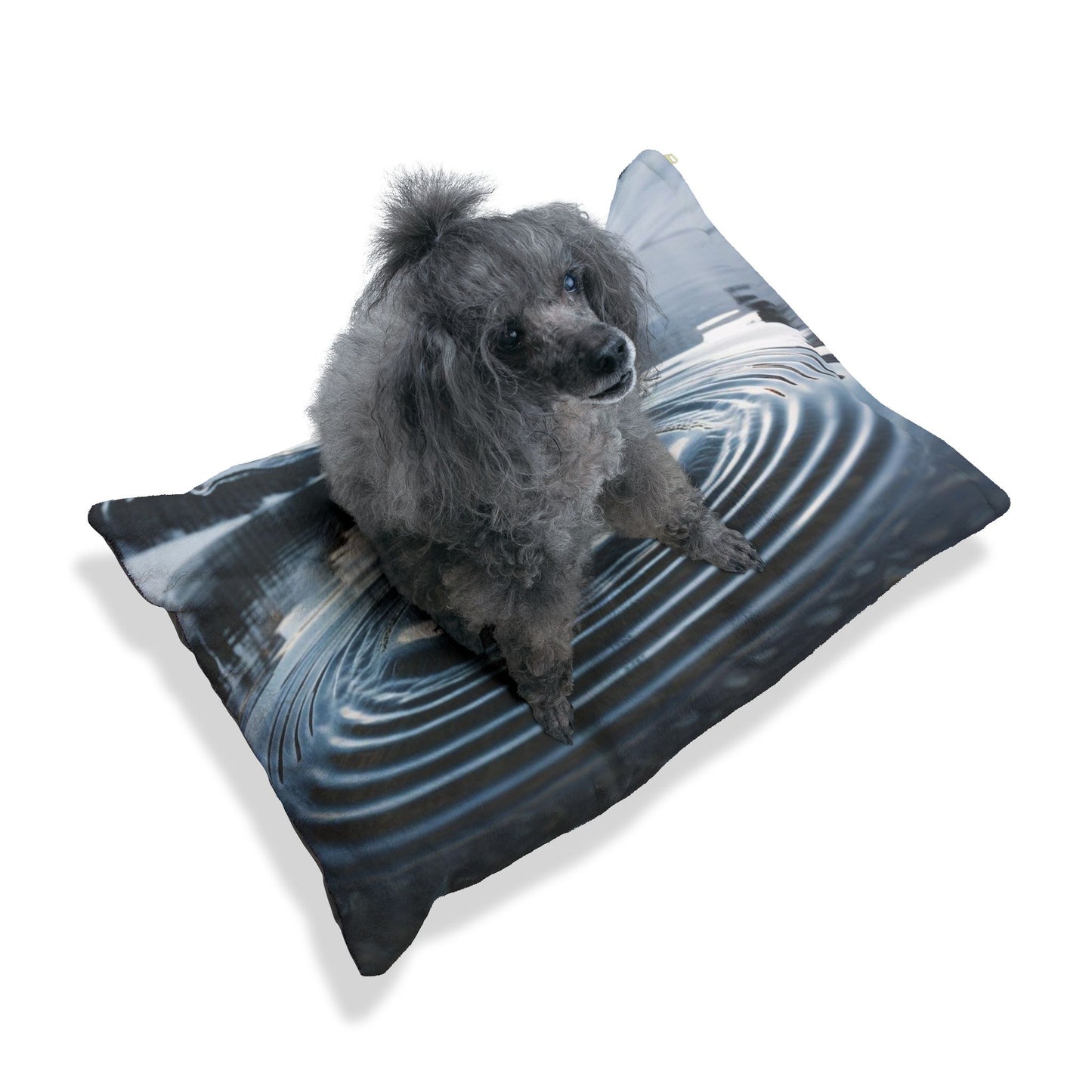 Ripple in a Snowy Mountain Lake Pet Bed