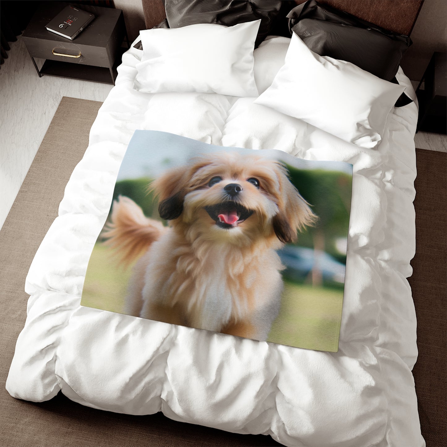 Pekapoo Sweatshirt Blanket