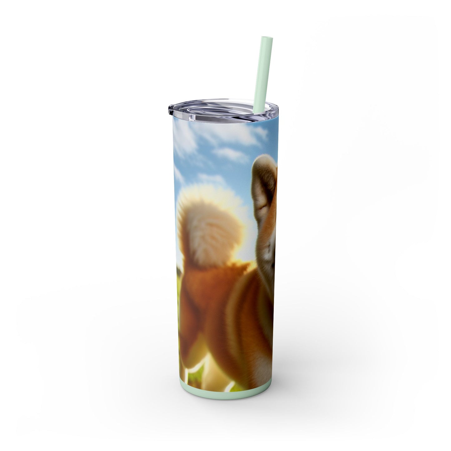 Akita Skinny Tumbler with Straw, 20oz