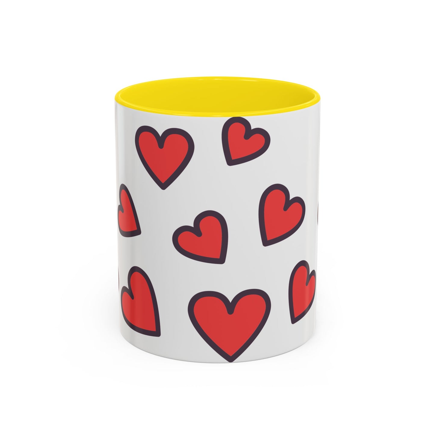 Hearts Accent Coffee Mug - Perfect Gift for Dog Lovers