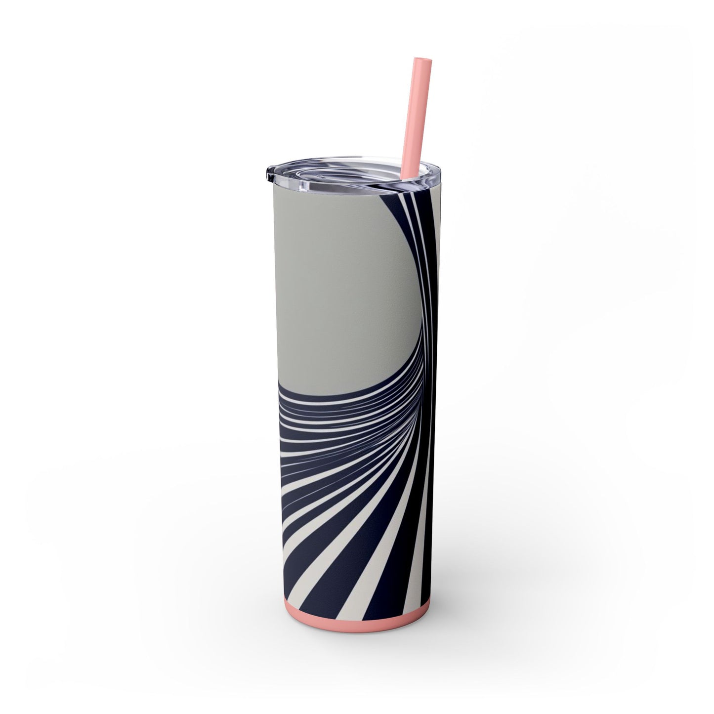 Optical Illusion Skinny Tumbler with Straw, 20oz