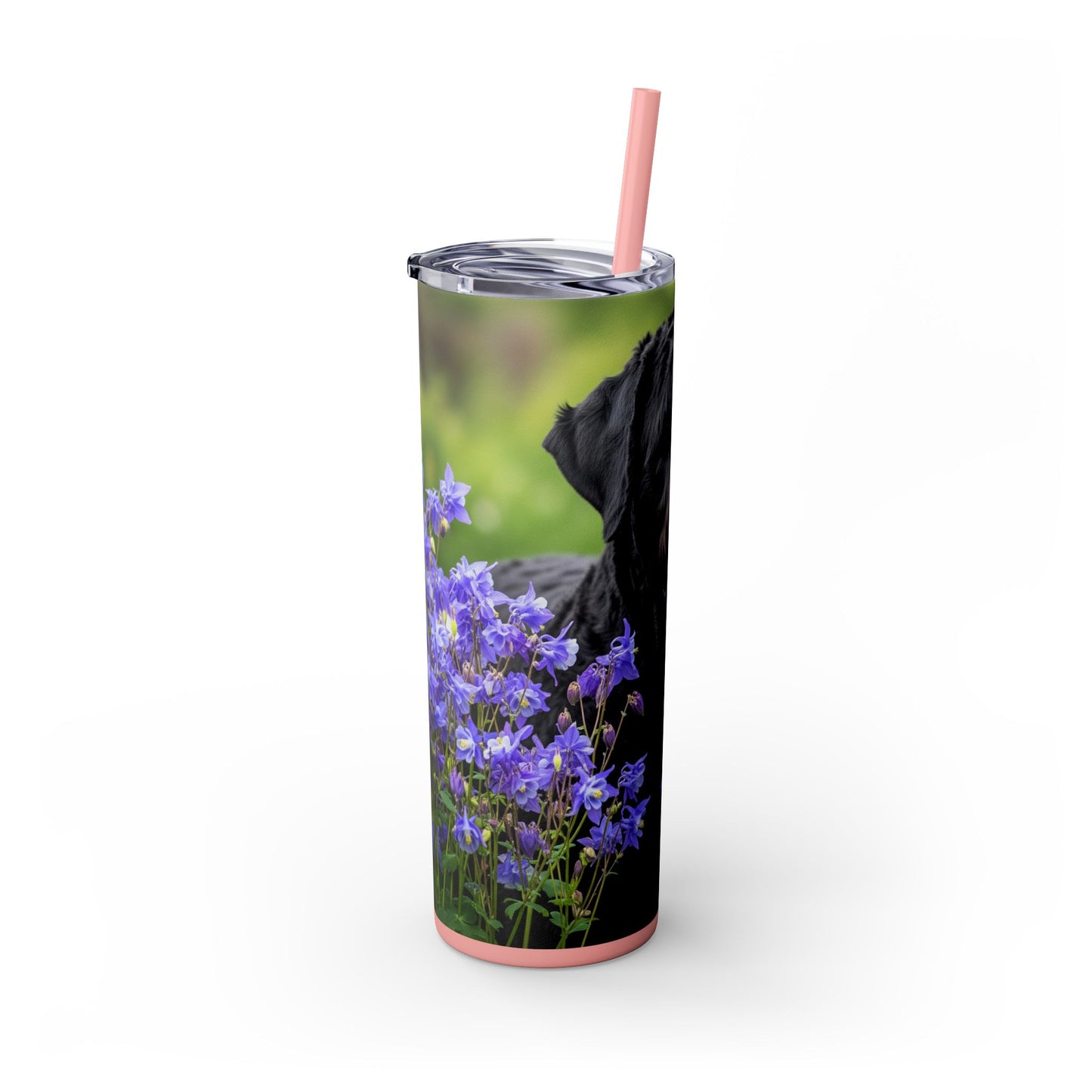 Black Russian Terrier Tumbler with Straw, 20oz
