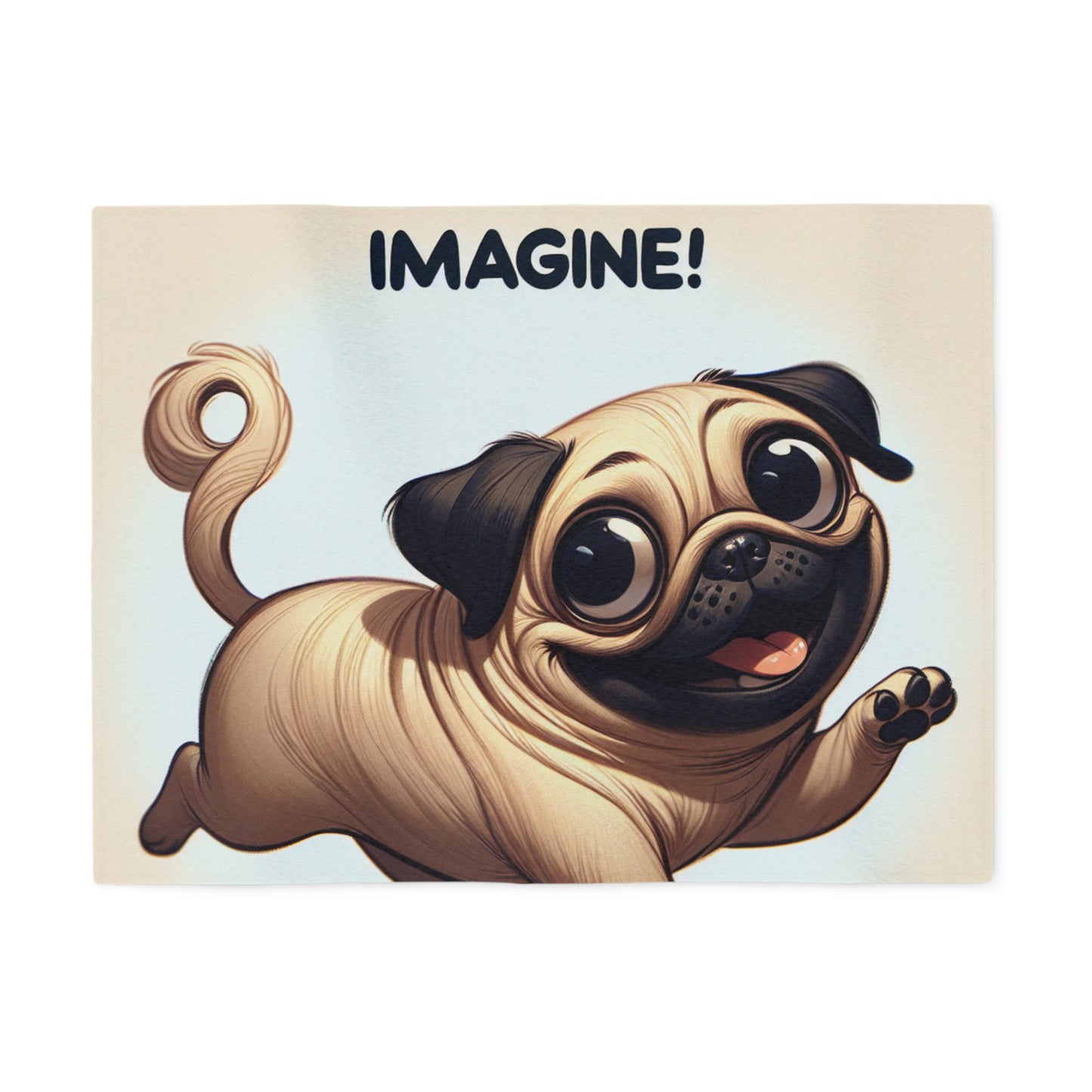 Pug Sweatshirt Blanket