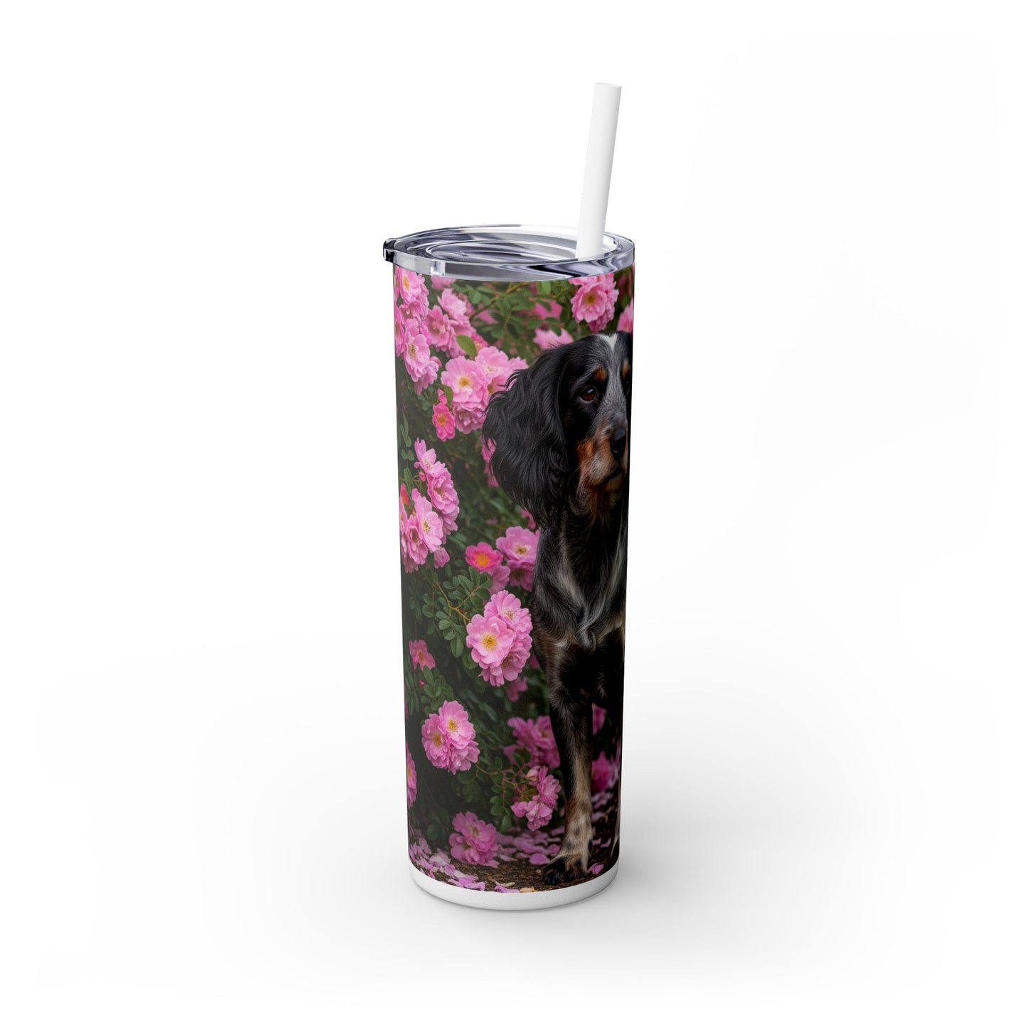 Blue Picardy Spaniel Tumbler with Straw, 20oz