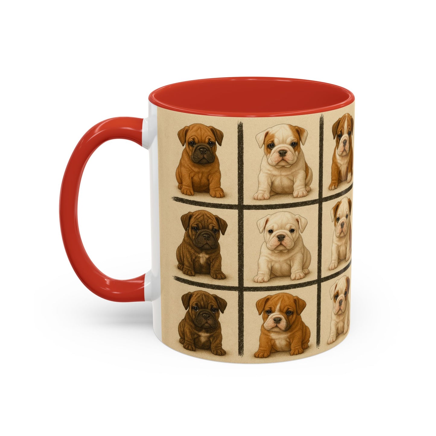Bulldog puppies Accent Coffee Mug - Perfect Gift for Dog Lovers