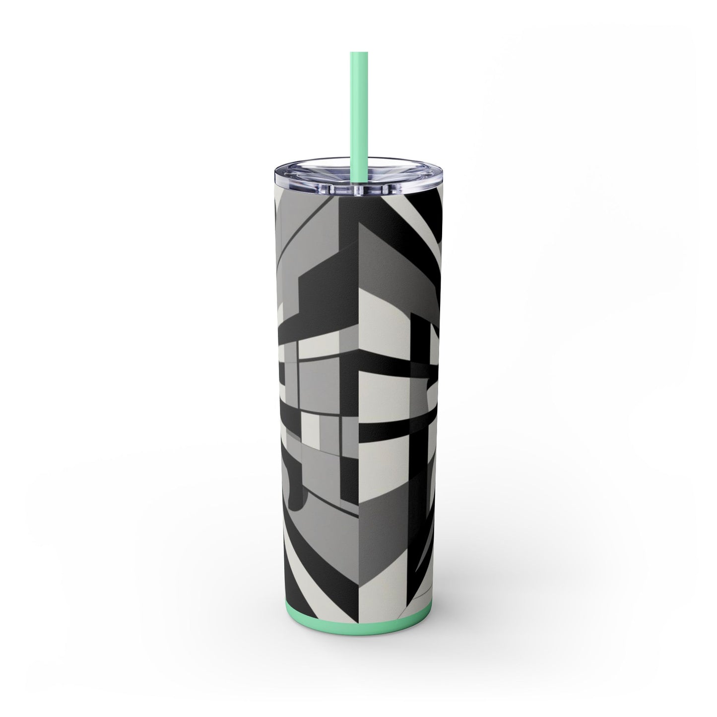 Optical Illusion Skinny Tumbler with Straw, 20oz