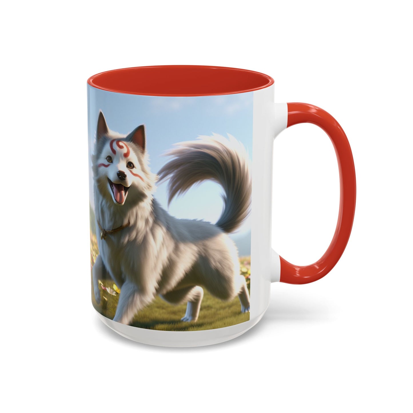Cadabomb Okami Accent Coffee Mug - Perfect Gift for Dog Lovers