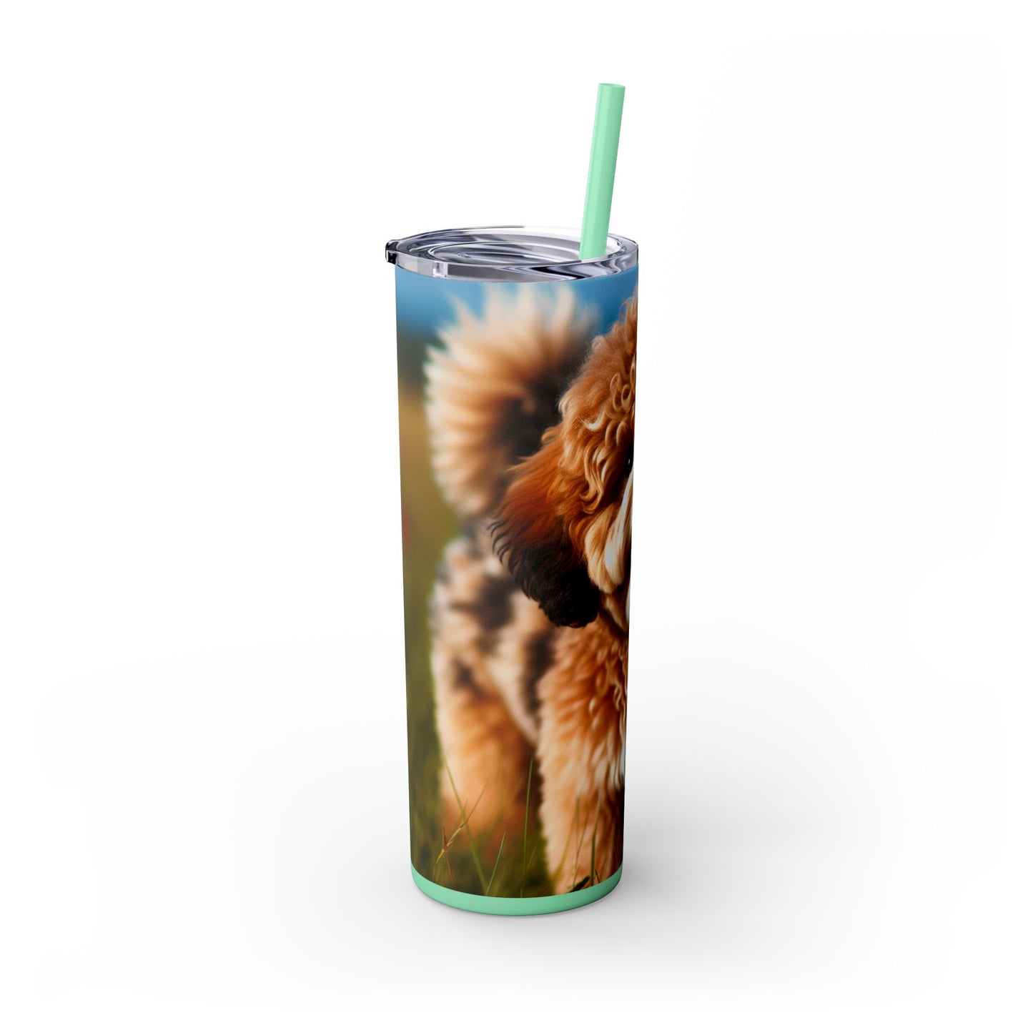 Russkaya Tsvetnaya Bolonka Tumbler with Straw, 20oz