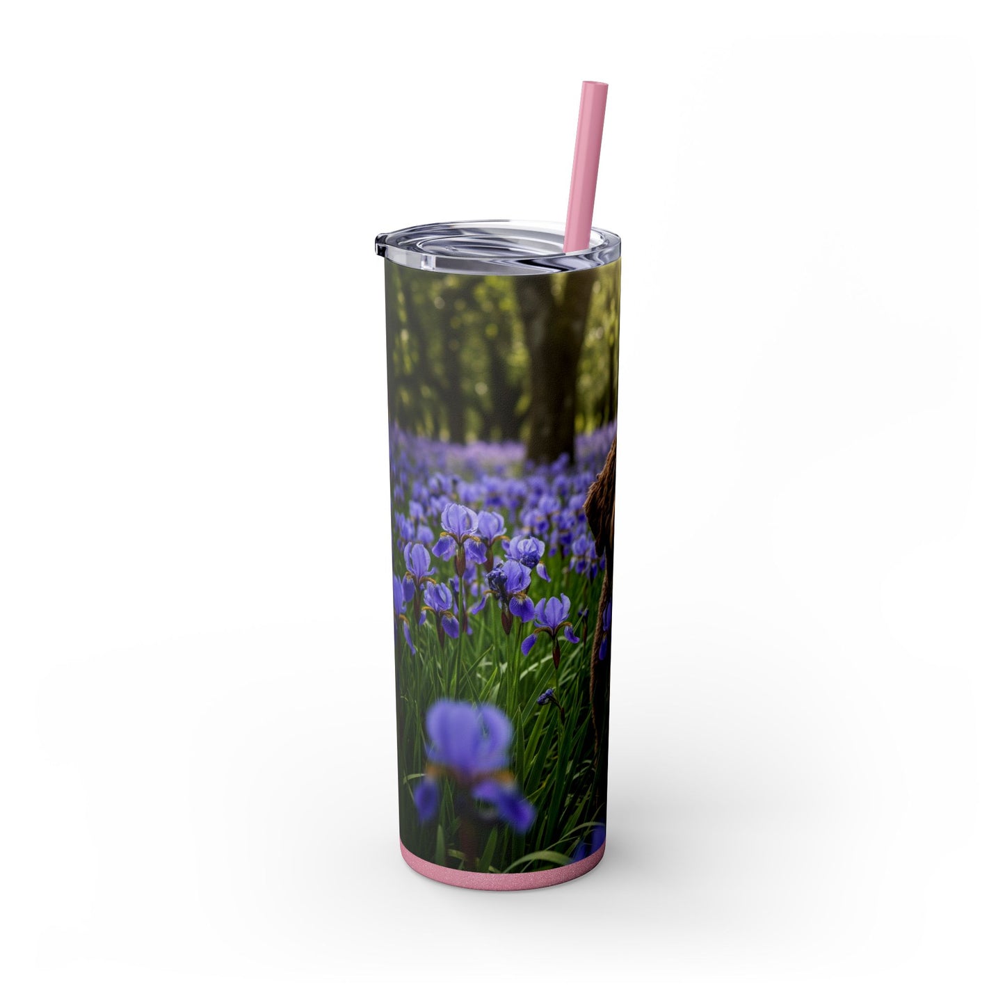 Portuguese Water Dog Skinny Tumbler with Straw, 20oz