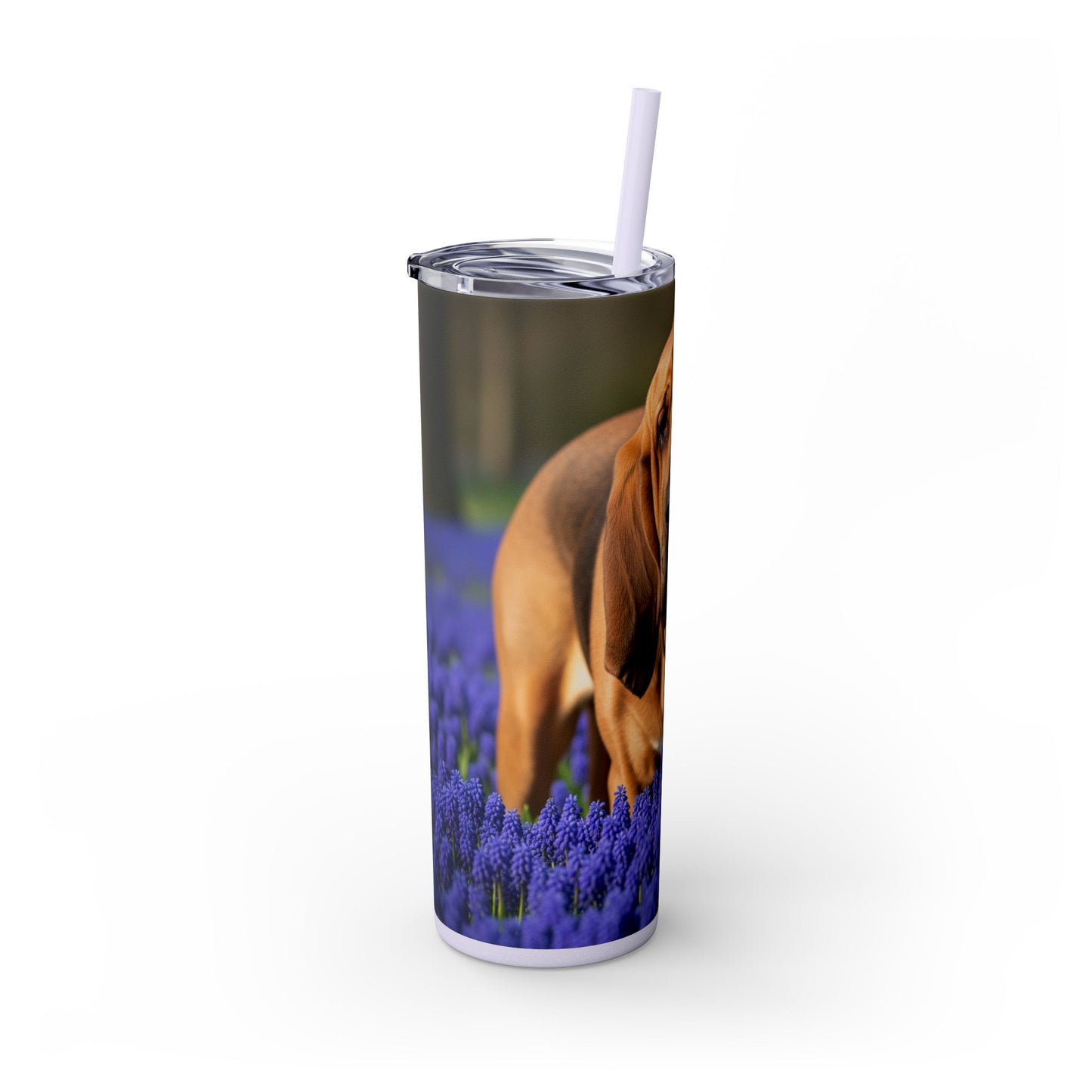 Bloodhound Skinny Tumbler with Straw, 20oz