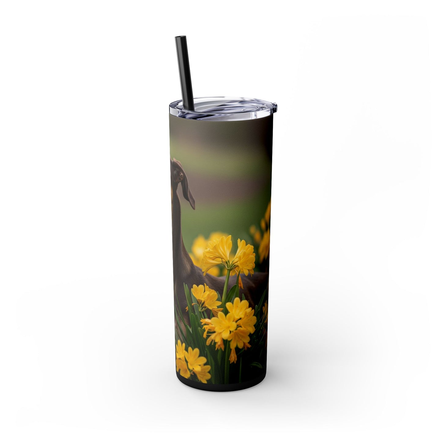Sloughi Skinny Tumbler with Straw, 20oz