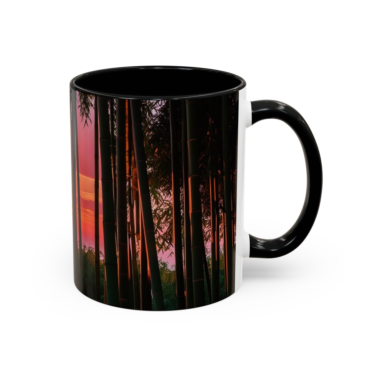 Bamboo Forest Sunrise Accent Coffee Mug - Perfect Gift for Dog Lovers