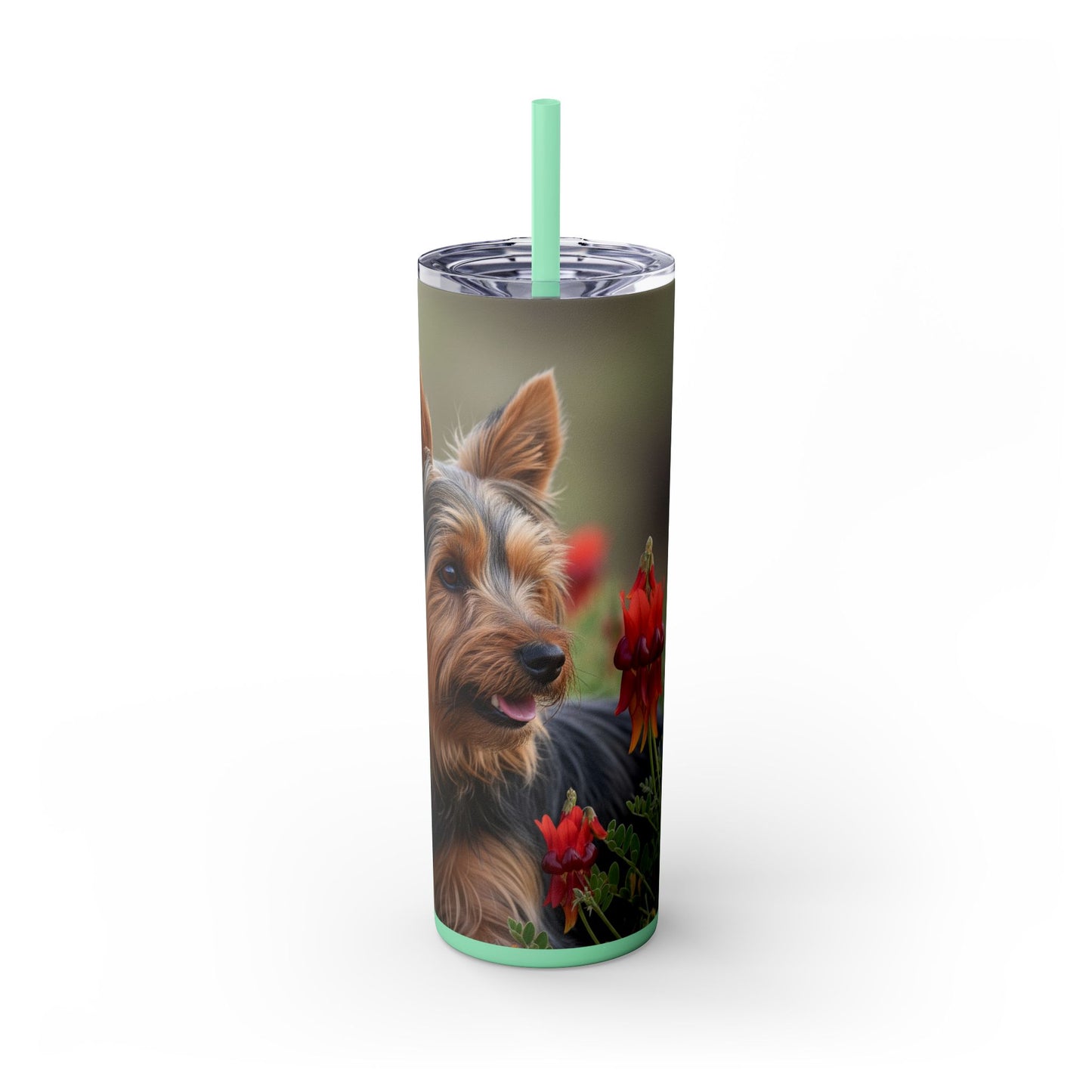 Silky Terrier Tumbler with Straw, 20oz