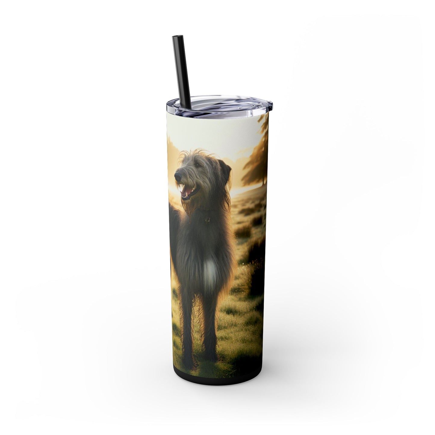 Scottish Deerhound Tumbler with Straw, 20oz