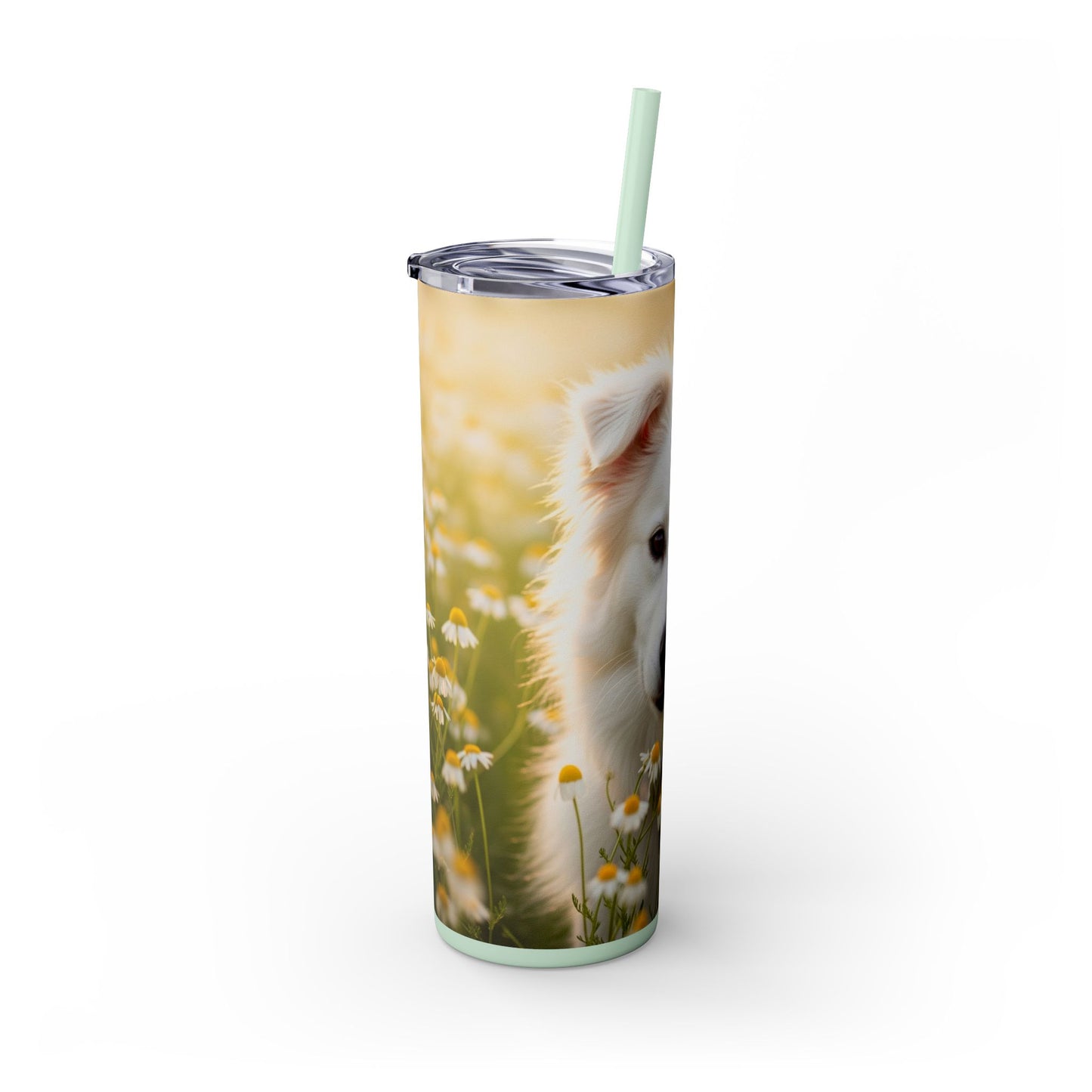 Russkaya Tsvetnaya Bolonka Tumbler with Straw, 20oz