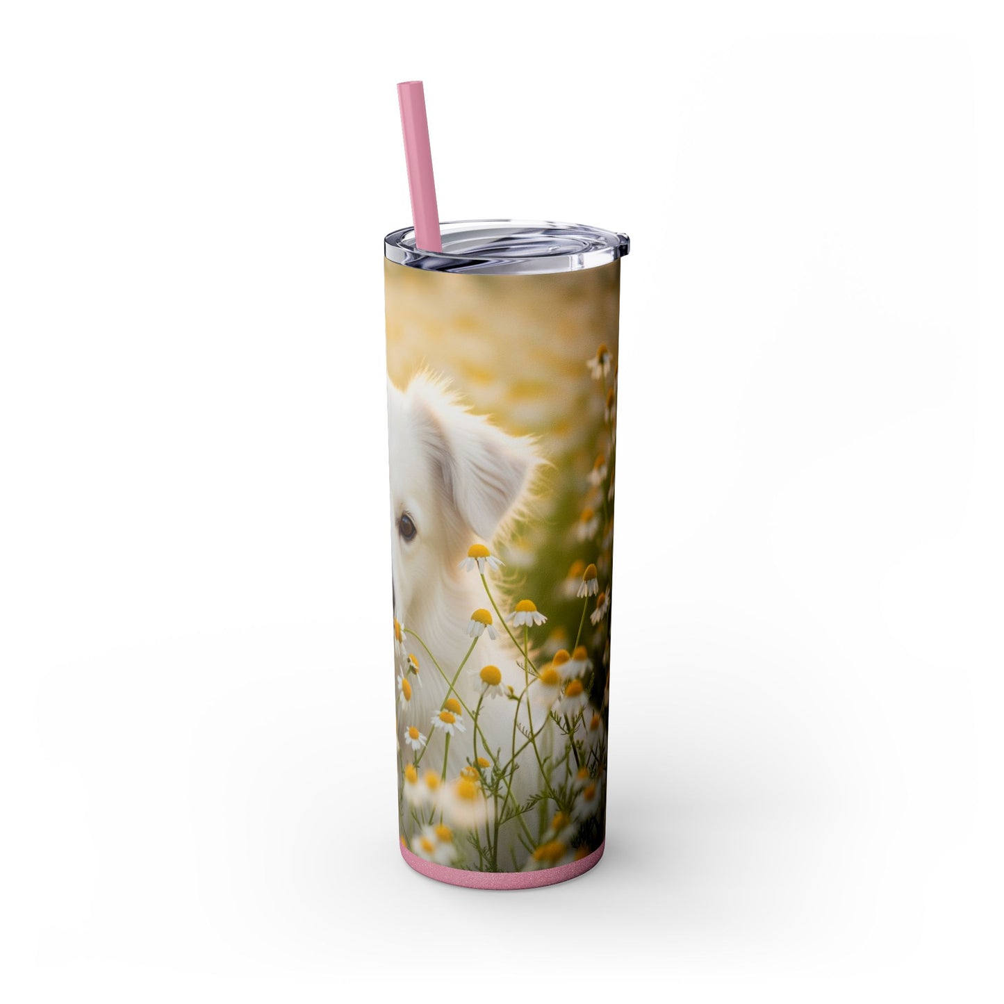 Russkaya Tsvetnaya Bolonka Tumbler with Straw, 20oz